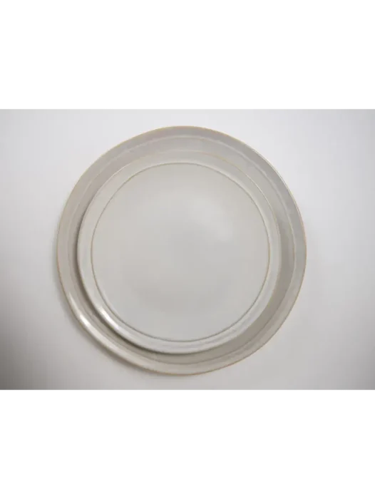 Beige Small Plate with One Brown Circle
