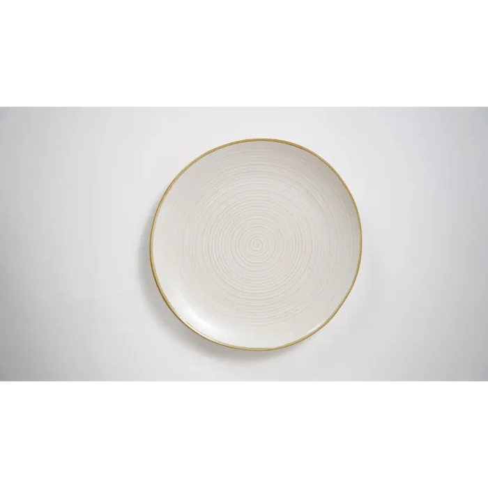 Beige Spiral Small Plate