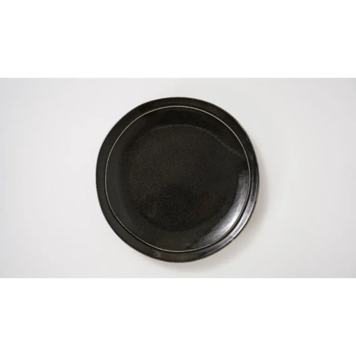 Black Small Plate with One Circle
