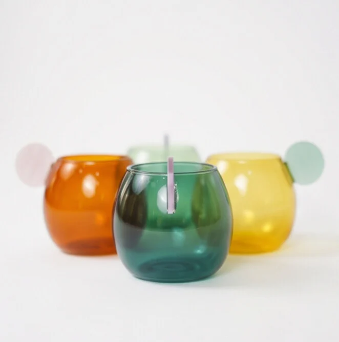 Blue Borosilicate Coffee Cup