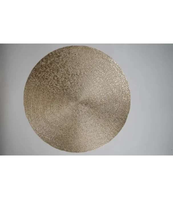 Round PVC Gold Sous-Plats with Holes
