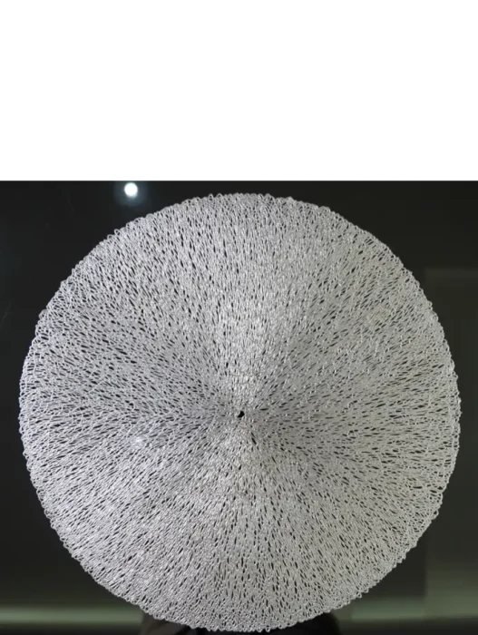 Round PVC Silver Sous-Plats with Holes
