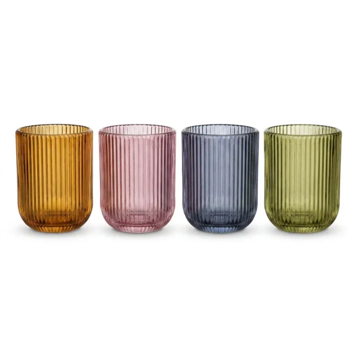 Set of 2 Tumbler Glass Cup (Dark Blue)