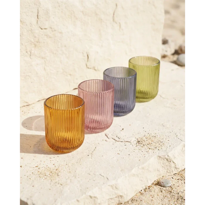 Set of 2 Tumbler Glass Cup (Green)