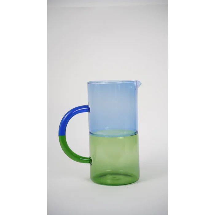 Straight Glass Pitcher (Blue/Green)